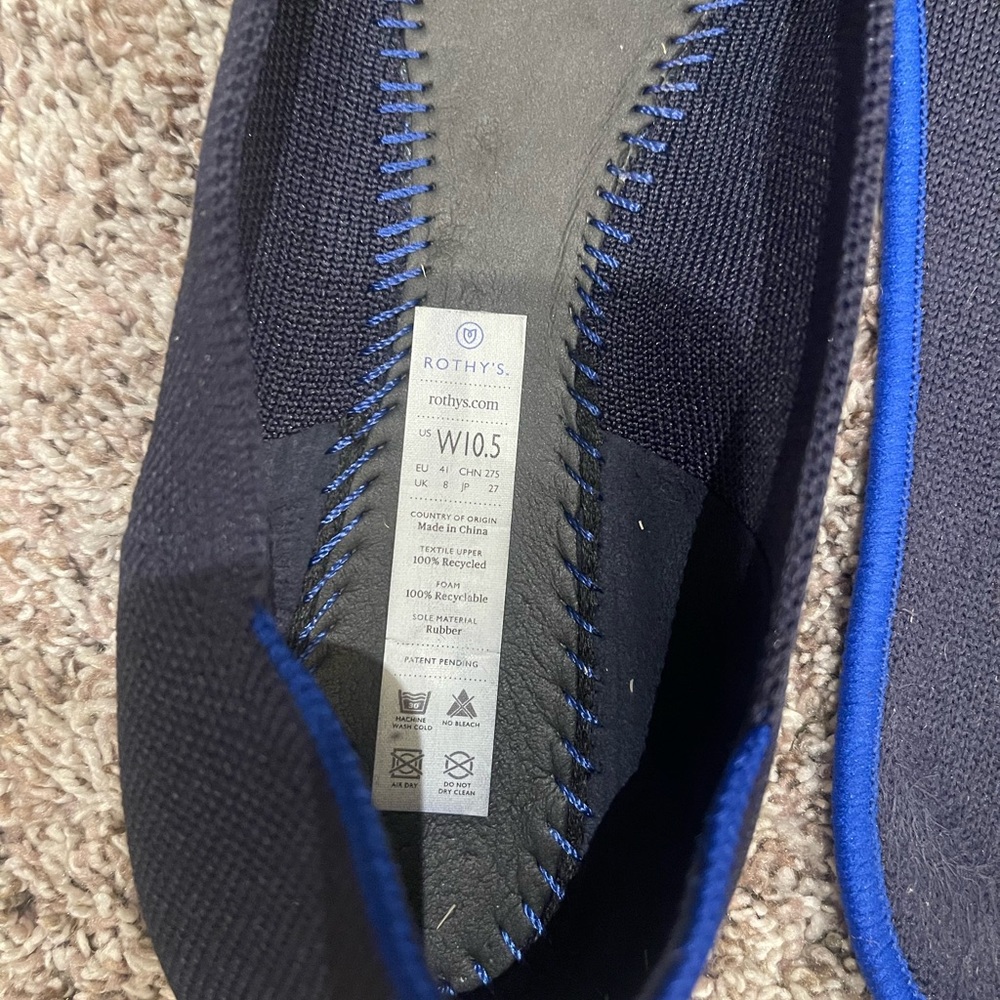 Rothy’s The Point Navy Women’s Size 10.5 - Picture 9 of 9